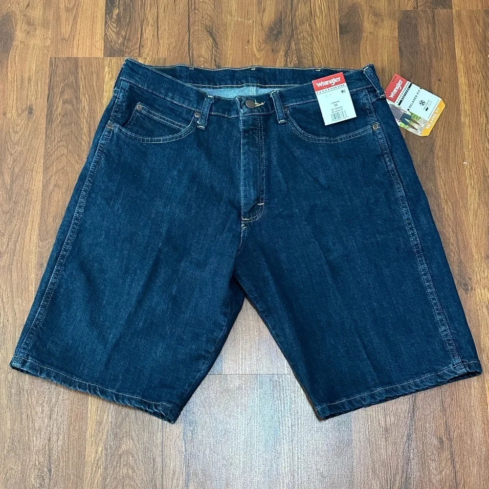Wrangler Dark Blue Jean Shorts for Men